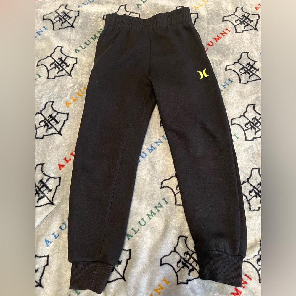 3 sweatpants for $15, black, boy, size 7, Gap, Hurley, Timberland